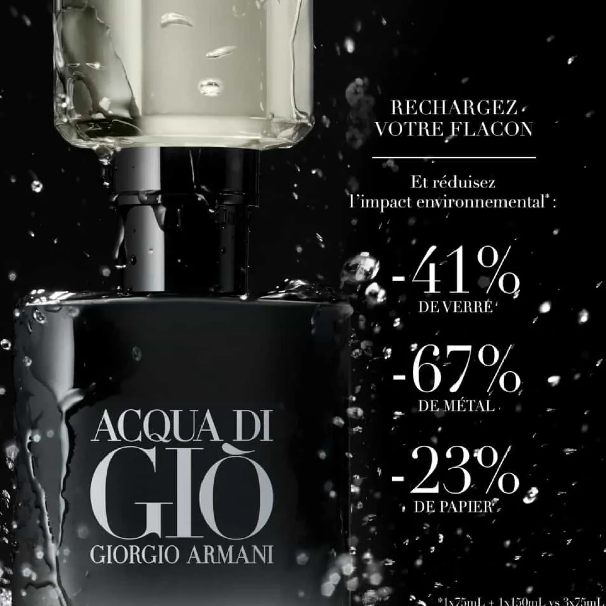 Armani Rechargeables|Eau De Parfum|- Acqua Di Gio - Parfum Recharge 150 ml