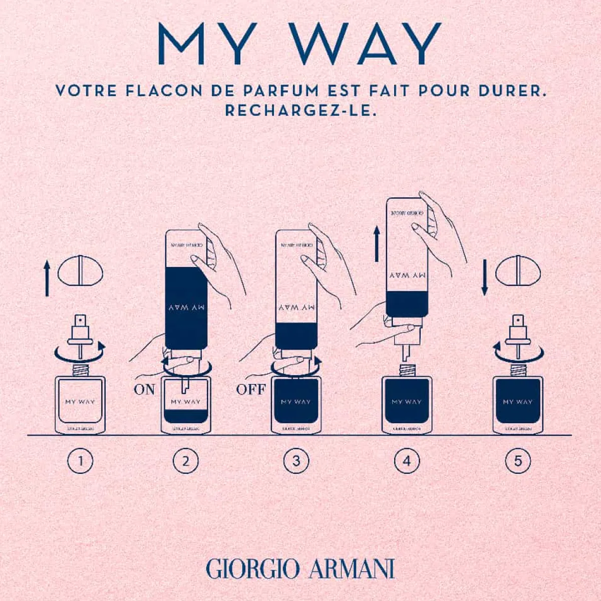 Armani Recharges De Parfums|Parfum Rechargeable Pour Femme|- My Way - Parfum Recharge 100 ml