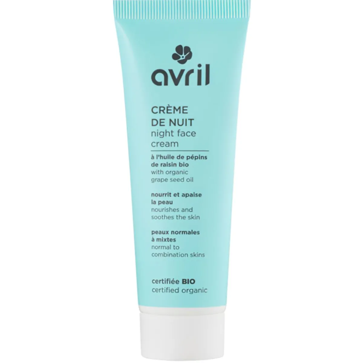 Avril Hydratant Visage|Crèmes De Nuit|- Crème de Nuit Peaux Normales & Mixtes - 50ml