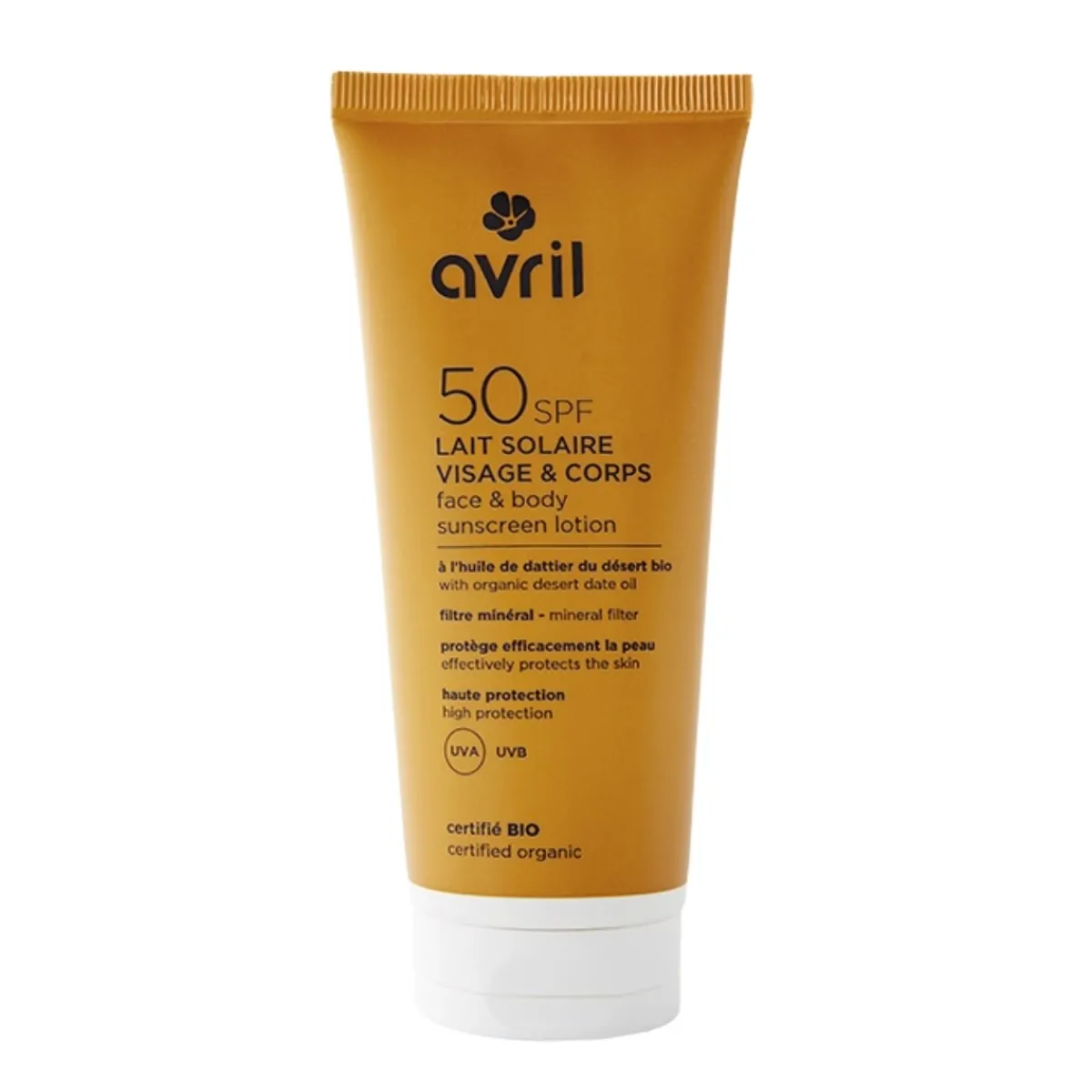 Avril Crème Solaire Corps|Crème Solaire Visage|- Lait Solaire SPF50 - 100ml