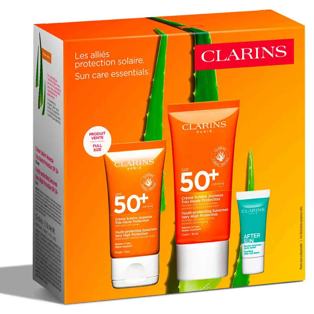 Clarins Pour Lui|Pour Elle|- Coffret Les Essentiels Protection Solaire SPF 50+ Soin Solaire Visage & Corps