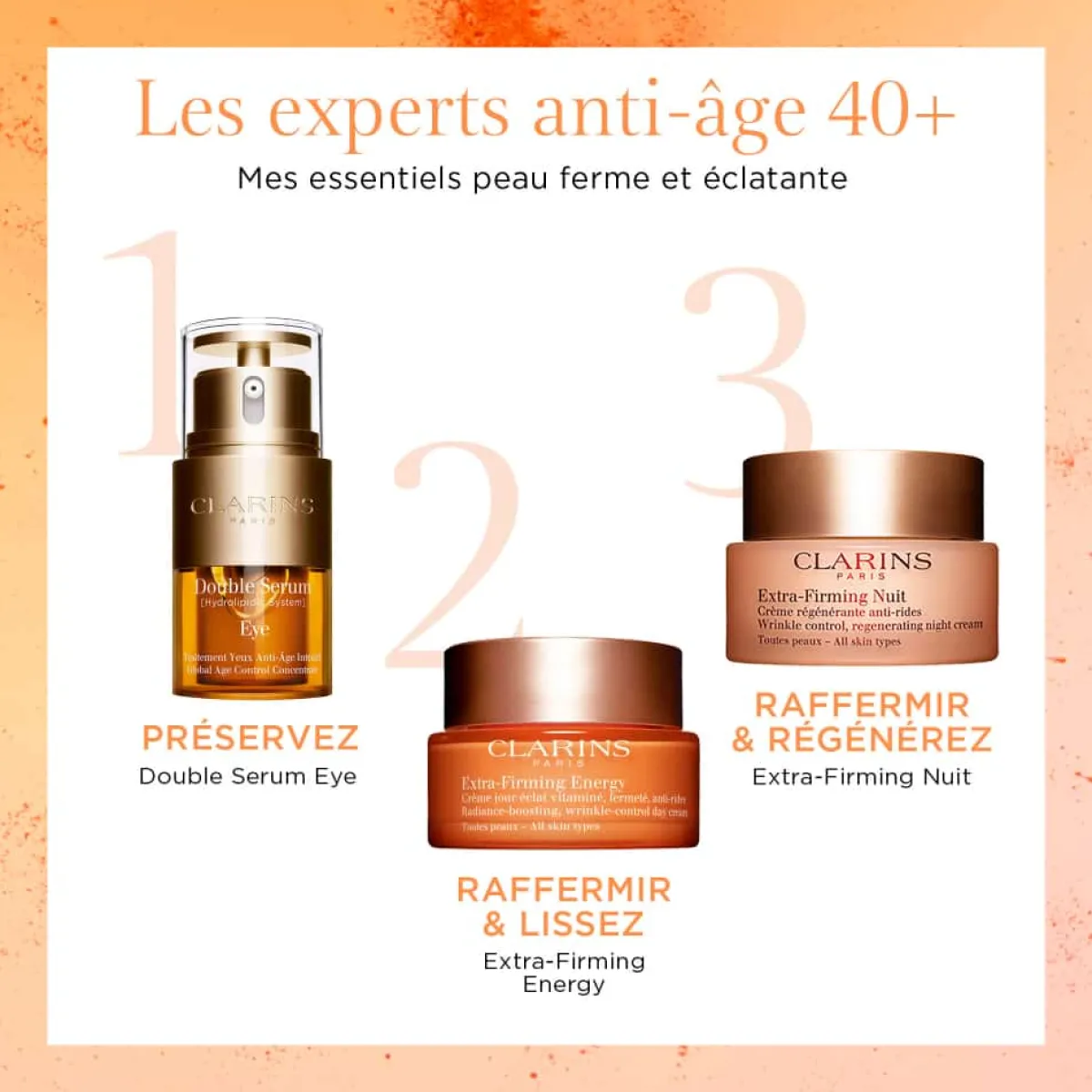 Clarins Soin Anti-Âge|Crème Anti-Âge|- Extra-Firming Energy - Crème jour éclat vitaminé, fermeté, anti-rides 50 ml