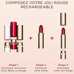 Clarins Rouge À Lèvres|Recharges De Maquillage|- Joli Rouge Satiné - Rouge à lèvres rechargeable - Recharge