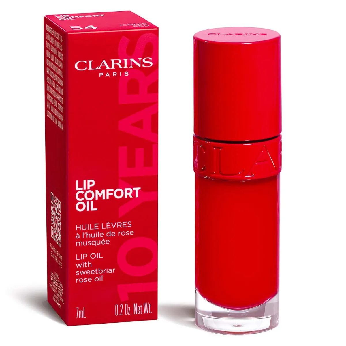 Clarins Huile À Lèvres|- Lip Comfort Oil - Edition Limitée 10 ans 54 Iconic red