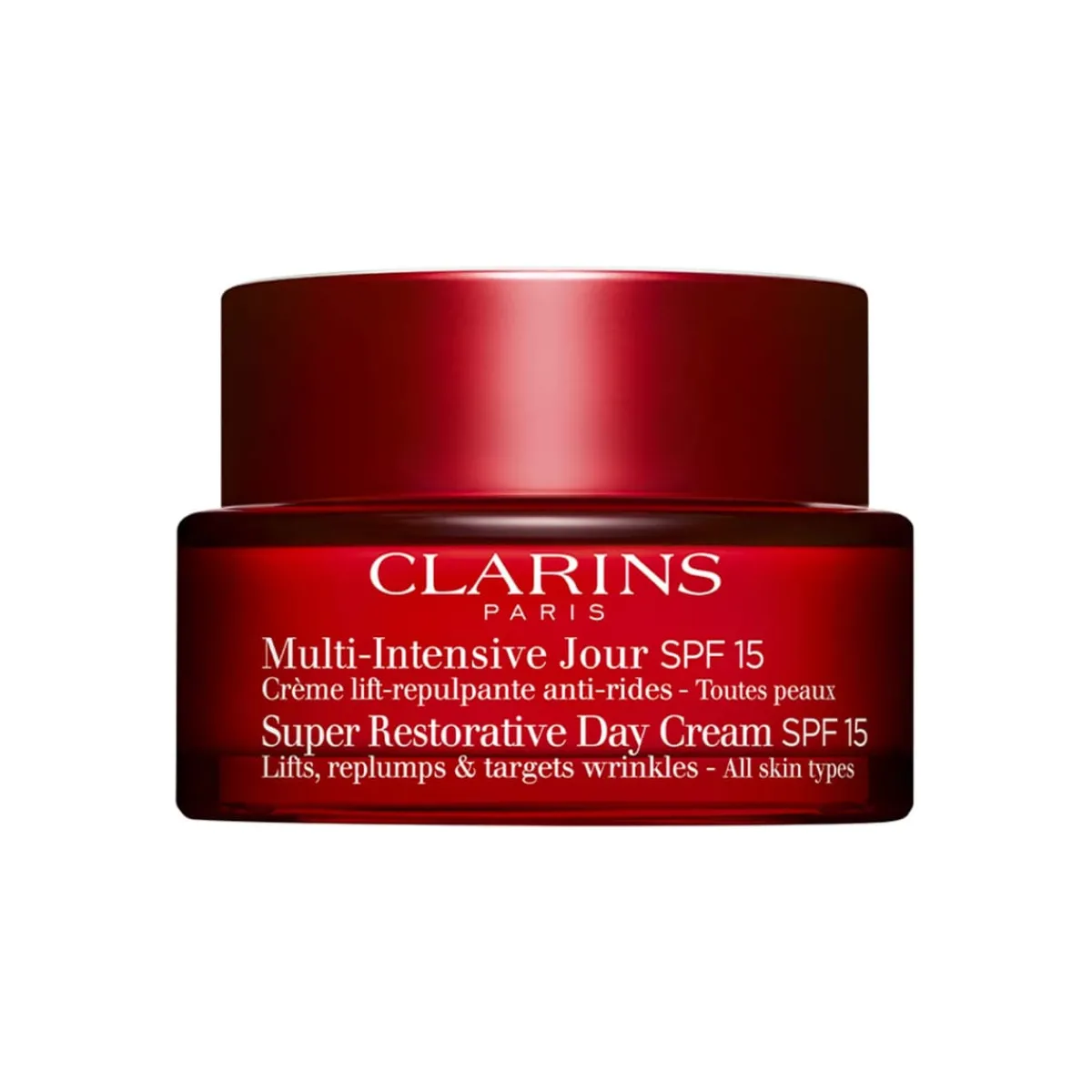 Clarins Soin Anti-Âge|Crème Anti-Âge|- Multi-Intensive Jour SPF15 - Crème lift-repulpante anti-rides - Toutes Peaux 50 ml
