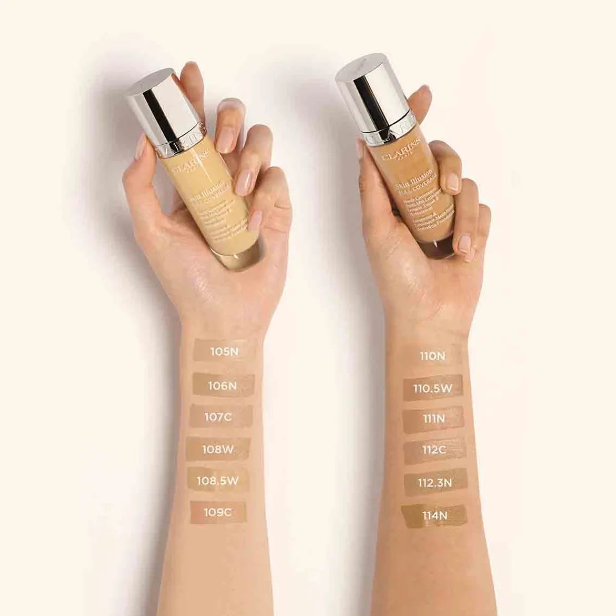 Clarins Fond De Teint|- Skin Illusion Full Coverage Haute Couvrance Teint Mat Lumineux longue Tenue & Hydratation 30 ml