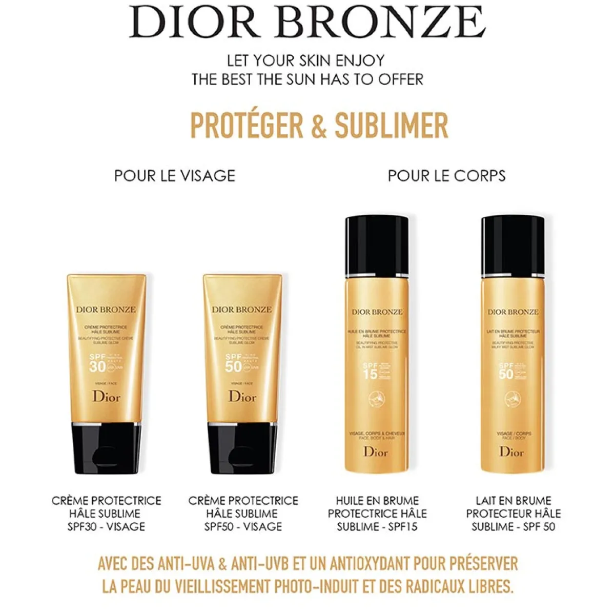 Dior Huile Bronzante|Protection Solaire|- Bronze - Huile en Brume SPF15 - 100 ml