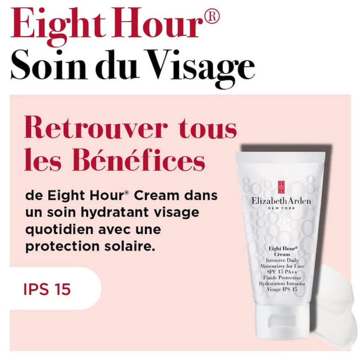 Elizabeth Arden Maquillage Solaire|Hydratant Visage|- Eight Hour - Fluide Protecteur Hydratation Intensive Visage SPF15 50 ml