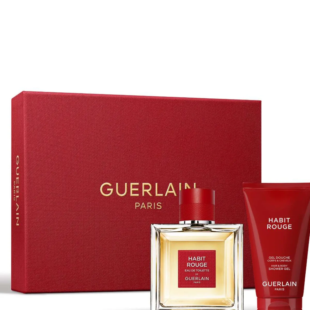 Guerlain Pour Lui|Coffrets Homme|- Coffret Habit Rouge - Eau de Toilette 100ml + Gel Douche