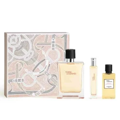 Hermès Pour Lui|Coffrets Homme|- Coffret Terre d' EDT 100ml + Nomade 15ml + Gel Douche 40ml