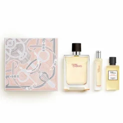 Hermès Pour Lui|Coffrets Homme|- Coffret Terre d' EDT 100ml + Nomade 15ml + Gel Douche 40ml