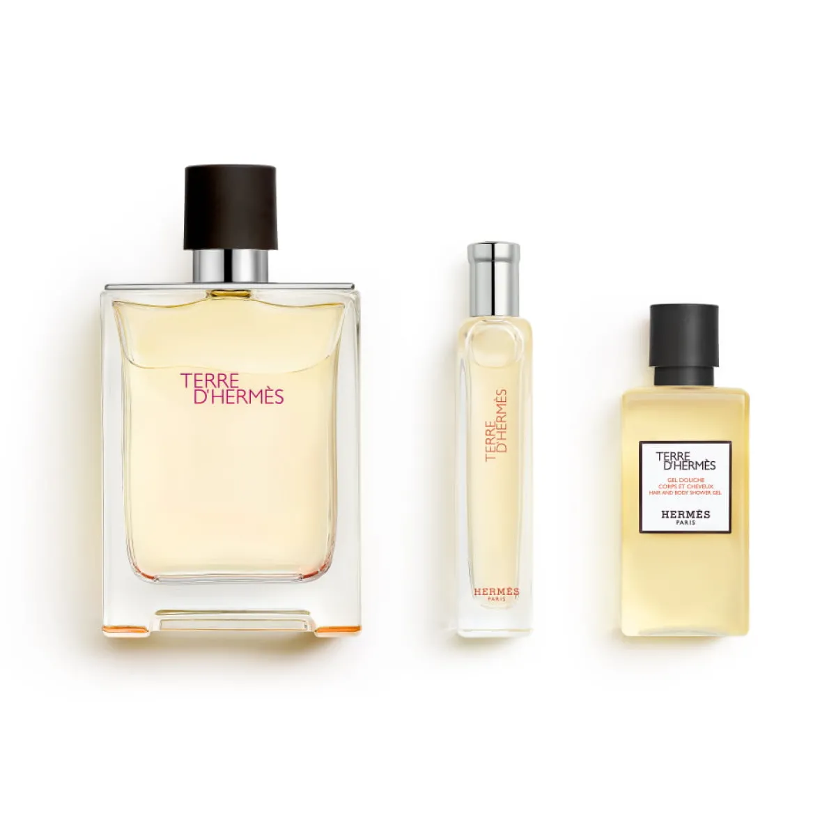 Hermès Pour Lui|Coffrets Homme|- Coffret Terre d' EDT 100ml + Nomade 15ml + Gel Douche 40ml