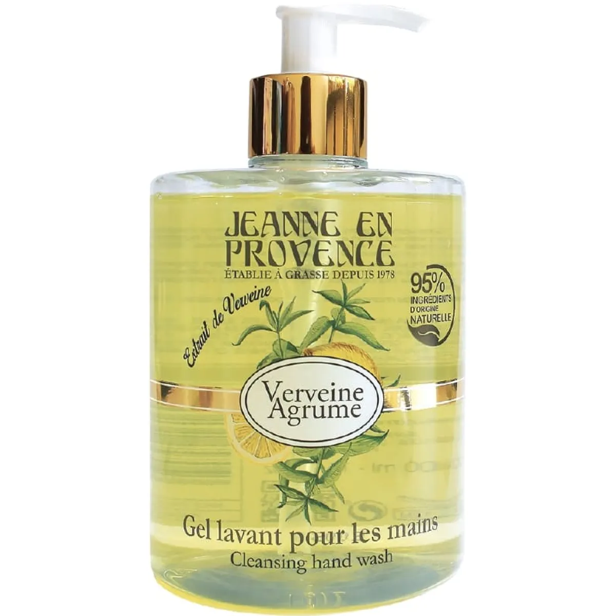 Jeanne en Provence Soin Des Mains|- Gel Lavant Mains Verveine Agrumes 500 ml
