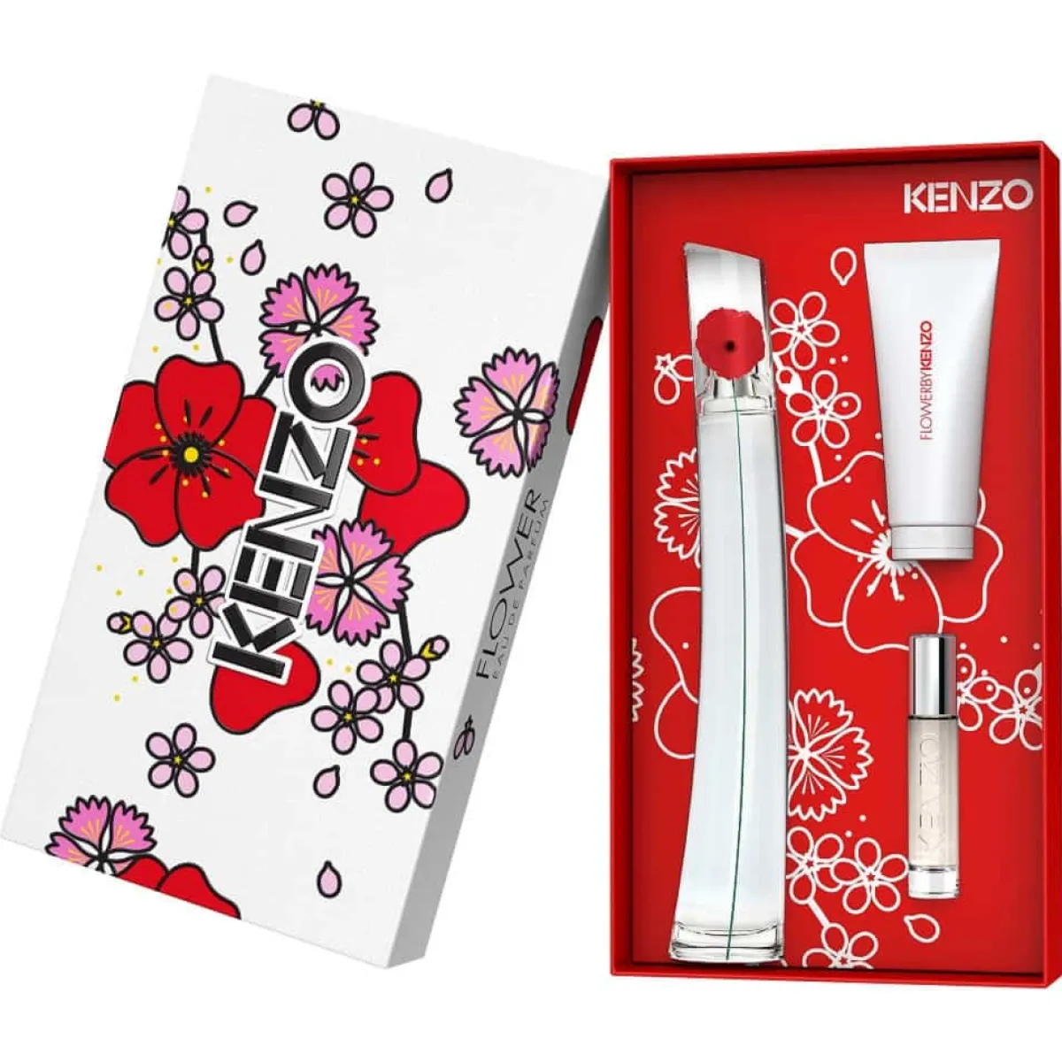 Kenzo Pour Elle|- Coffret Flower by - Eau de Parfum 100 ml + 2 produits