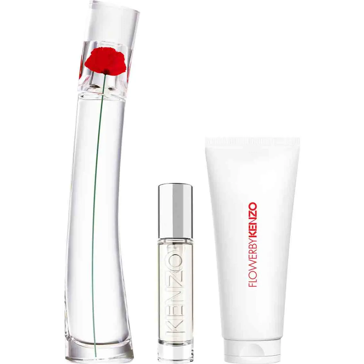 Kenzo Pour Elle|Coffrets Femme|- Flower By - Coffret Eau de Parfum 50ml + Vaporisateur de voyage 10ml + Lait corps 75ml