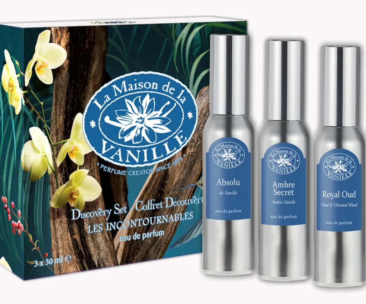 La Maison de la Vanille Pour Elle|Coffrets Femme|- Coffret découverte 3 X 30 ml Eau de Parfum, Absolu d'Orient