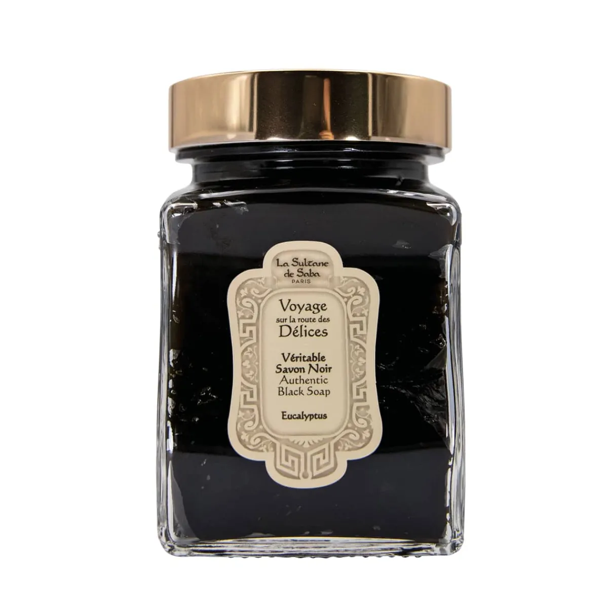La Sultane de Saba Savon|Gommage Corps|- Véritable Savon Noir à l'huile essentielle d'Eucalyptus 300 ml