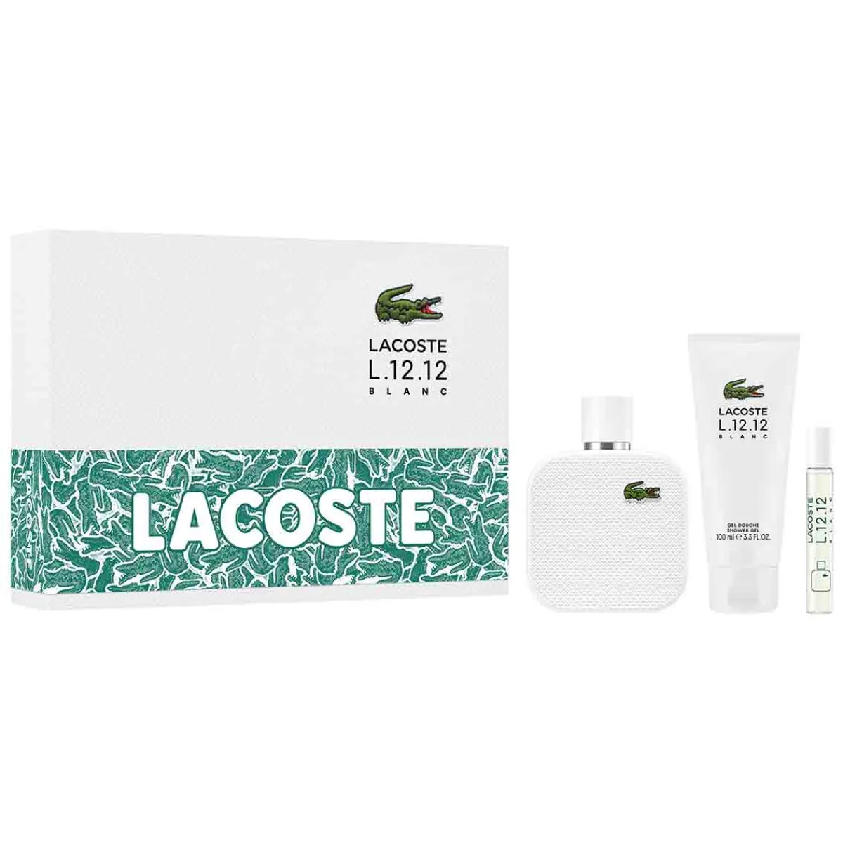 Lacoste Pour Lui|Coffrets Homme|- Coffret L.12.12 Blanc - Eau de Toilette 100ml + 2 produits