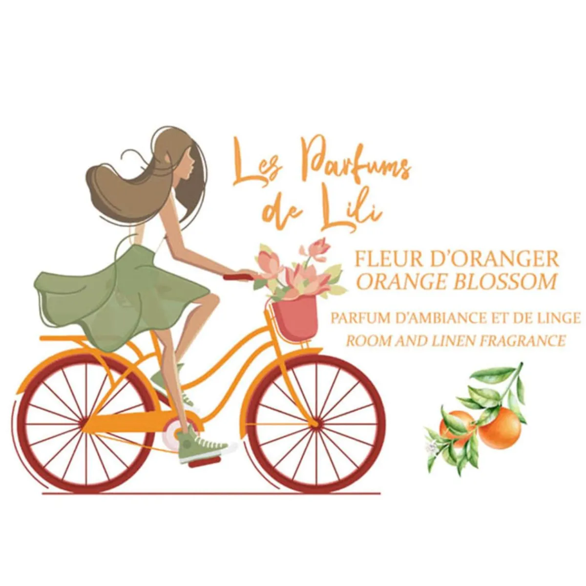 Les Parfums de Lili Parfum D’Intérieur|- Parfums D’interieur et Brumes de Linge Fleur d'Oranger 250 ml