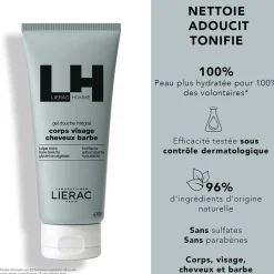 Lierac Gel Douche|- Homme - Gel Douche Intégral 200ml
