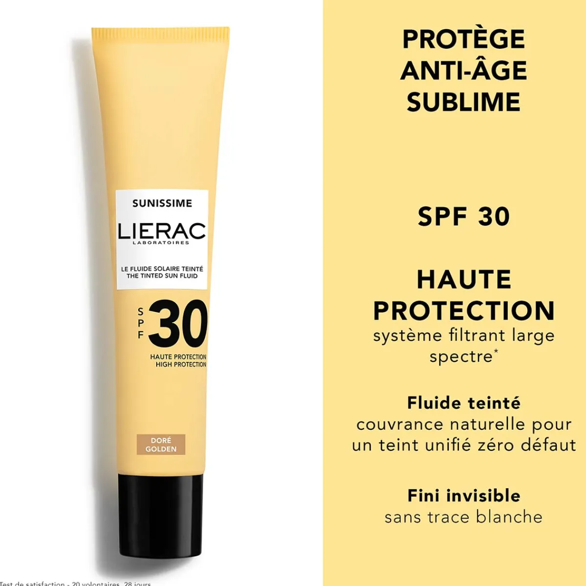 Lierac Crème Solaire Visage|Protection Solaire|- Sunissime - Le Fluide Solaire Teinté SPF30 - 40ml