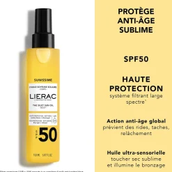 Lierac Huile Solaire|Huile Bronzante|- Sunissime - L'Huile Soyeuse Solaire SPF50 - 150ml