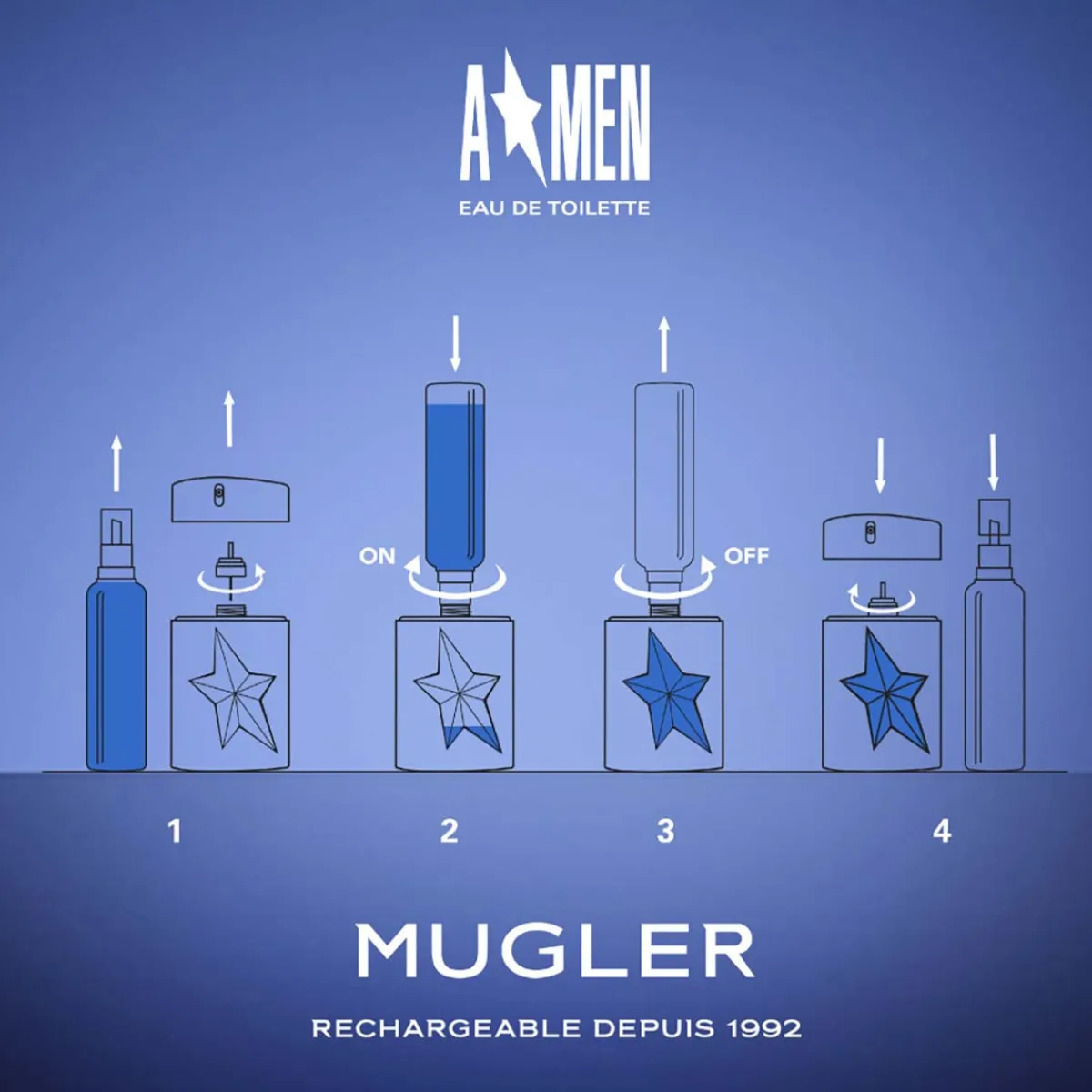 Mugler Rechargeables|Eau De Toilette|- A*Men - Eau de Toilette Vaporisateur Gomme Rechargeable
