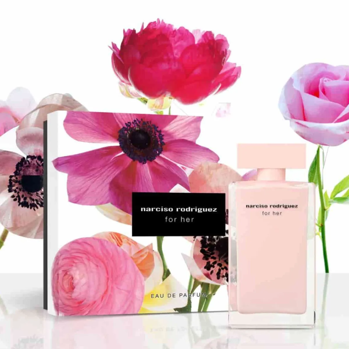 Narciso Rodriguez Pour Elle|Coffrets Femme|- Coffret for her - EDP 100ml + Lait pour le corps 50ml + Vapo sac 10ml