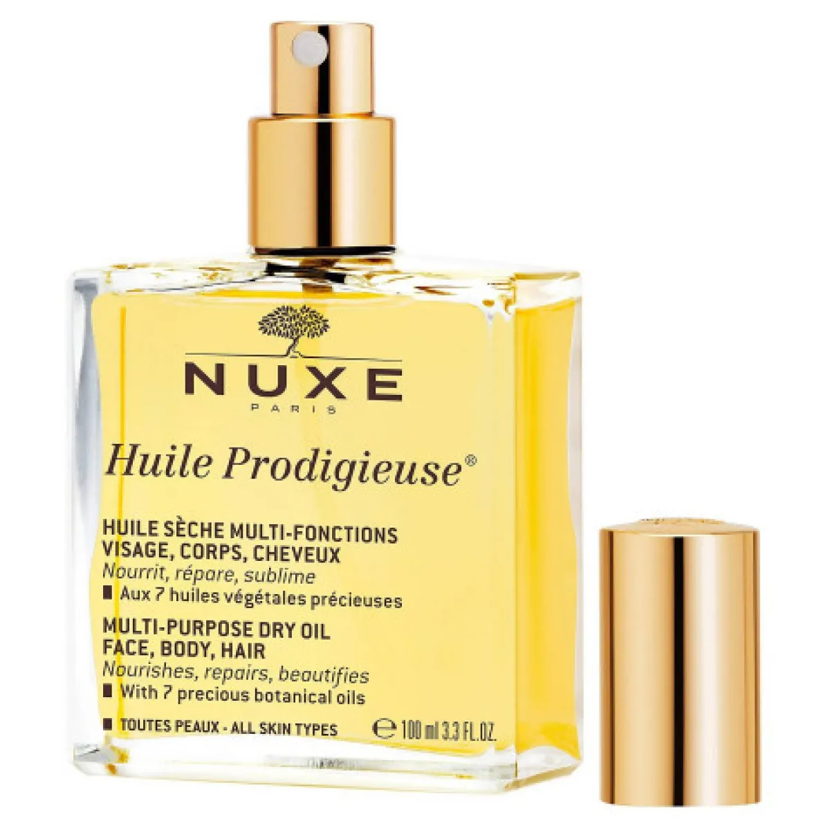 Nuxe Huile Corps|Soin Hydratant|- Huile Prodigieuse - Huile Sèche Multi-Fonctions 100 ml