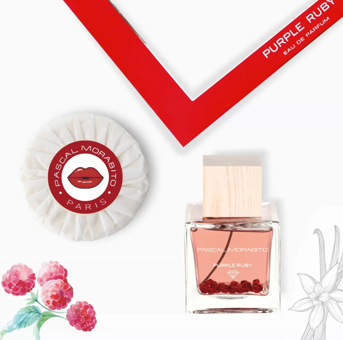 Pascal Morabito Pour Elle|Coffrets Femme|- Coffret Purple Ruby - Eau de Parfum 95 ml + Savon