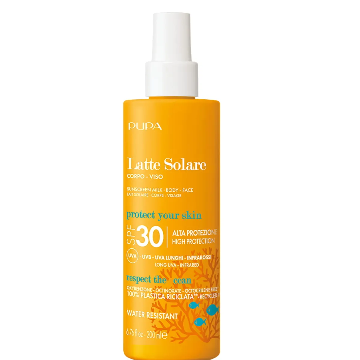 Pupa Crème Solaire Corps|Protection Solaire|- Lait Solaire Corps Visage SPF 30 - 200 ml