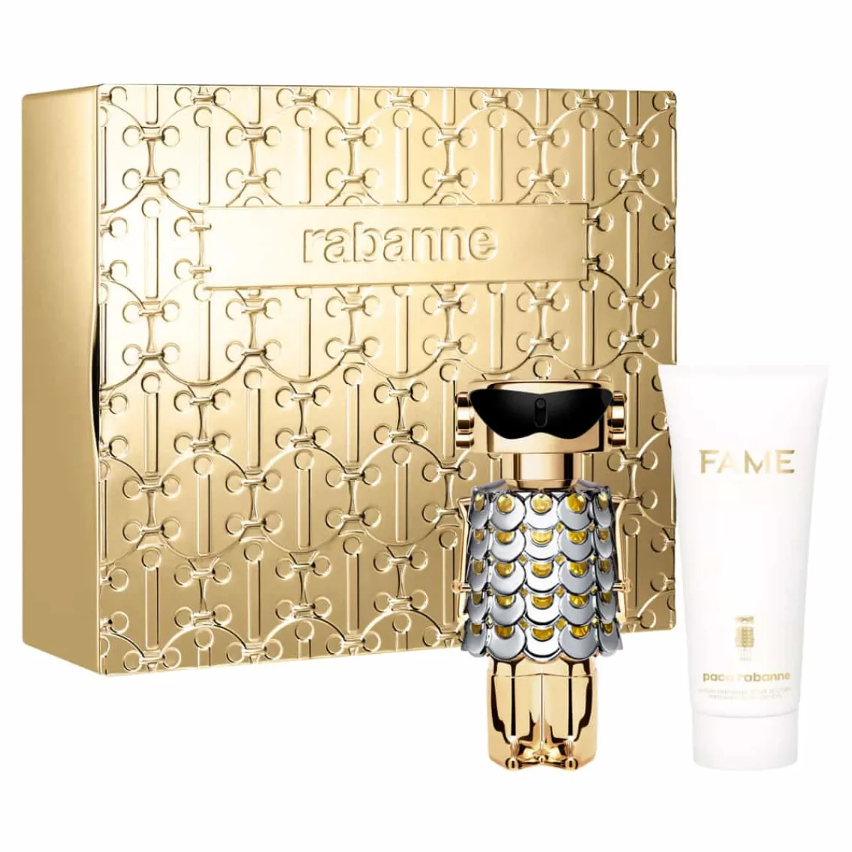 Rabanne Pour Elle|Coffrets Femme|- Coffret Fame - Eau de Parfum 80 ml + Lait pour le corps 100 ml