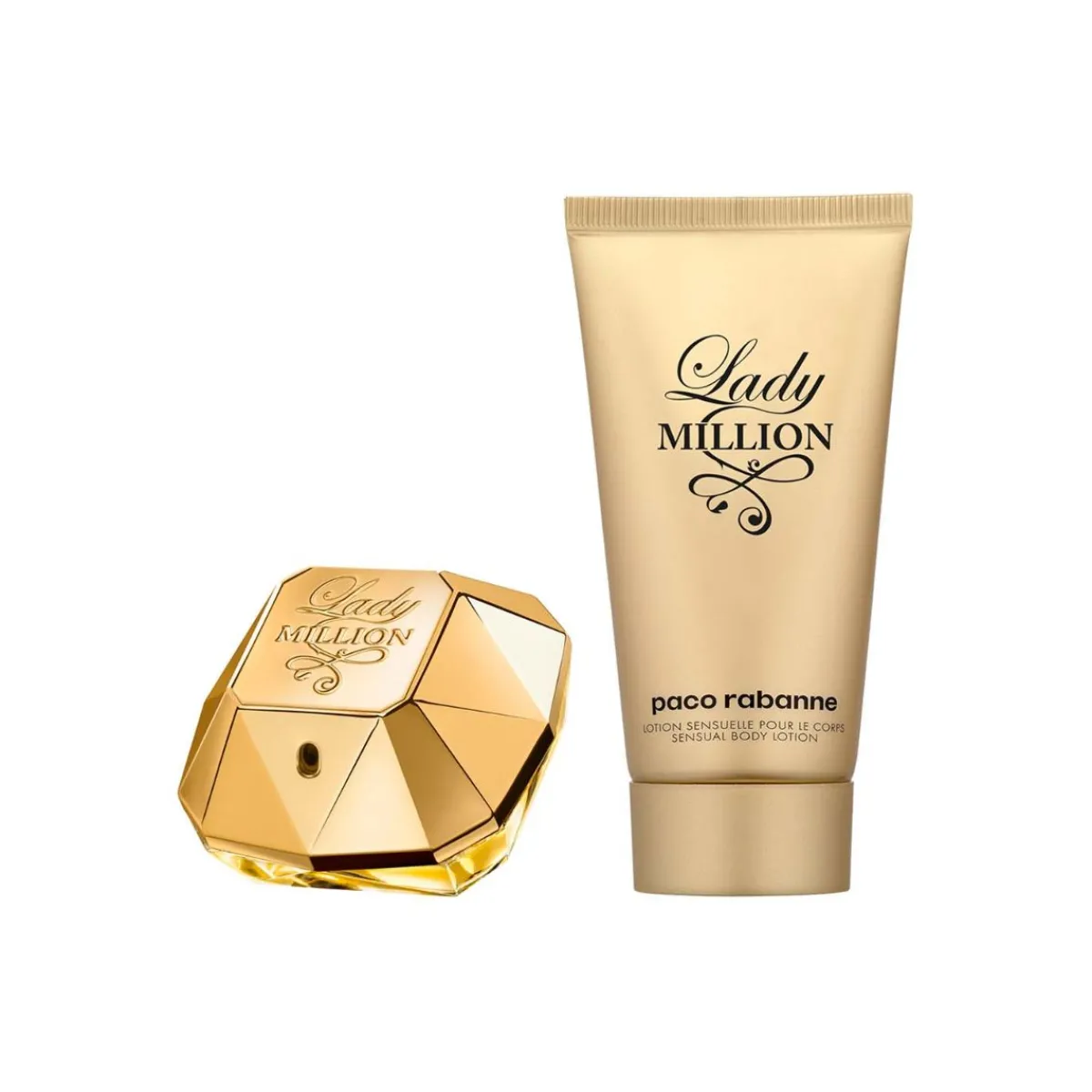 Rabanne Pour Elle|Coffrets Femme|- Coffret Lady Million Eau de parfum 50ml + lait pour le corps 75ml