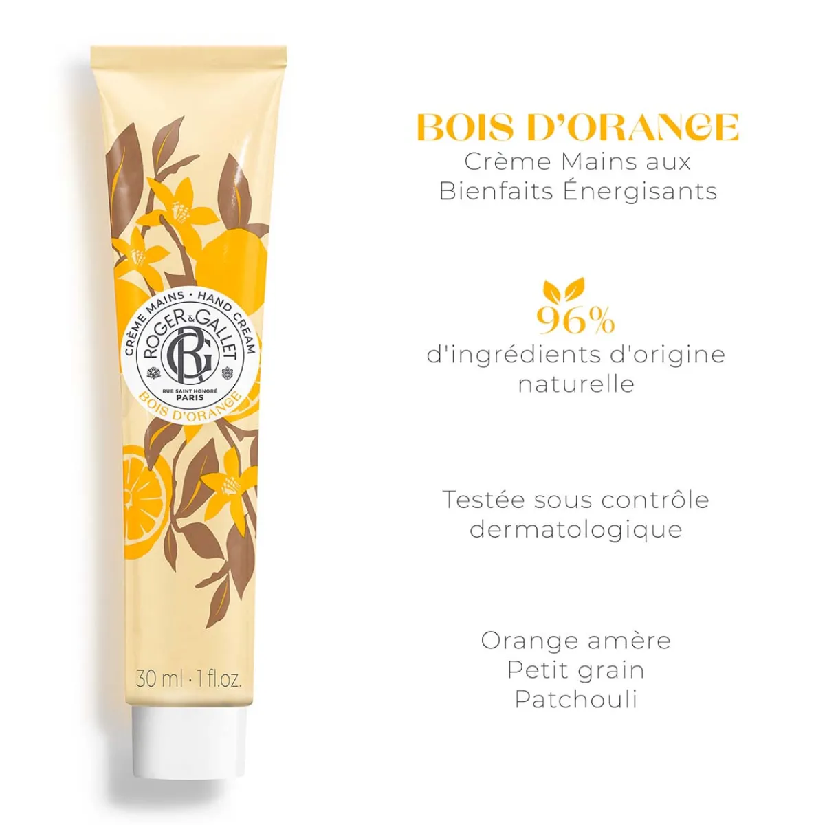 Roger & Gallet Soin Des Mains|- Bois d'Orange - Crème Mains Bienfaisante 30ml