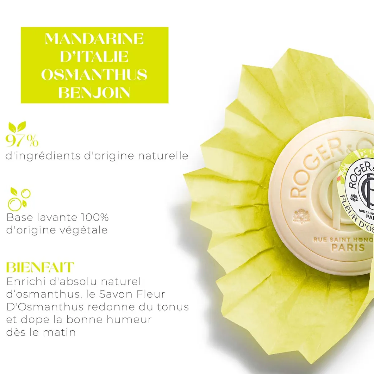 Roger & Gallet Savon|- Fleur d'Osmanthus - Savon Bienfaisant 100g