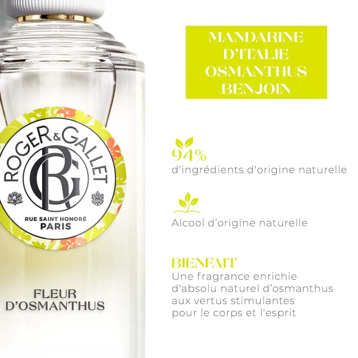 Roger & Gallet Eau Parfumée|- Fleur d'Osmanthus - Eau Parfumée Bienfaisante