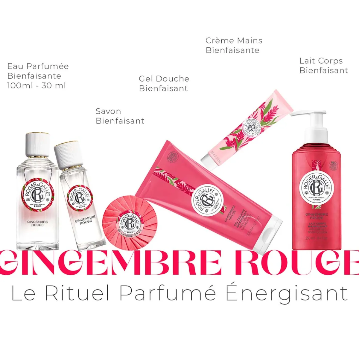 Roger & Gallet Savon|- Gingembre Rouge - Coffret Savons Bienfaisants 300g