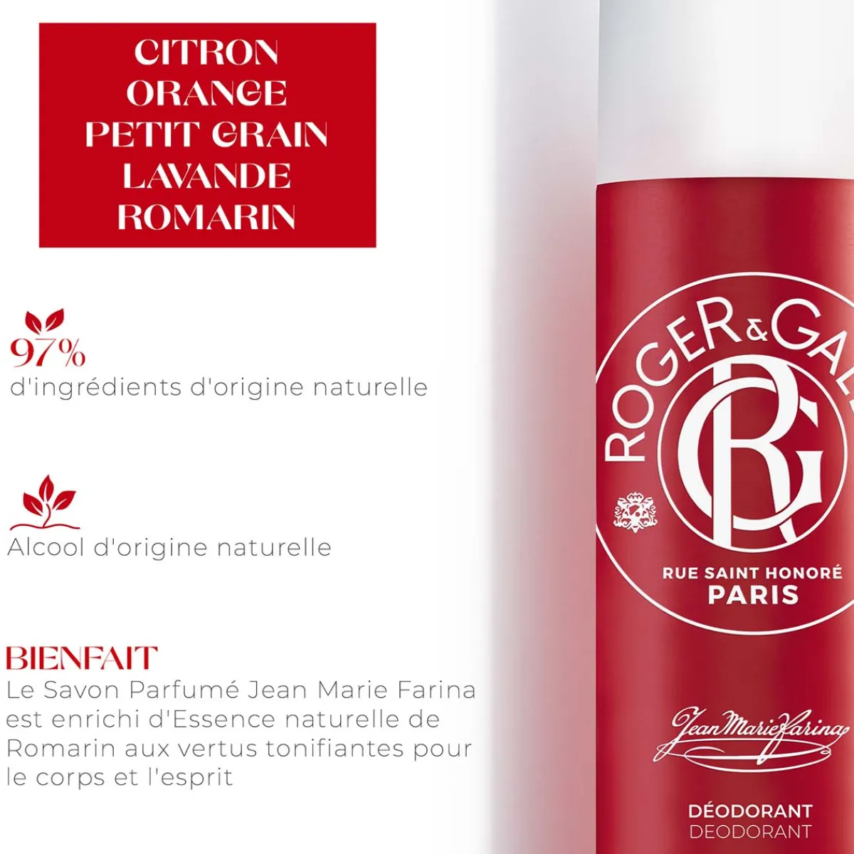 Roger & Gallet Déodorant|- Jean Marie Farina - Déodorant