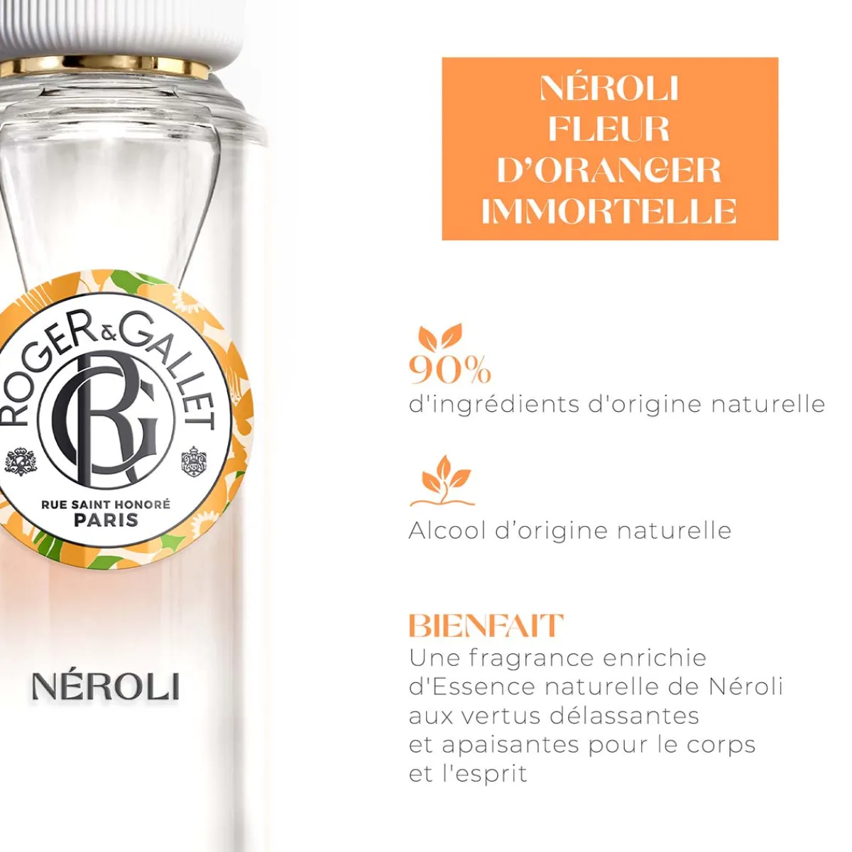 Roger & Gallet Eau Parfumée|- Néroli - Eau Parfumée Bienfaisante