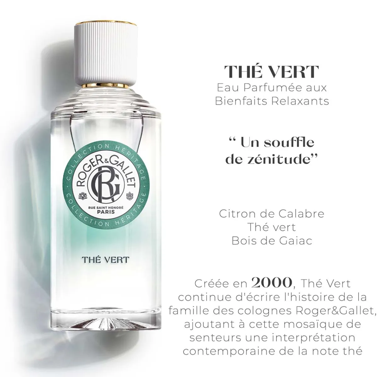 Roger & Gallet Eau Parfumée|- Thé Vert - Eau Parfumée Bienfaisante