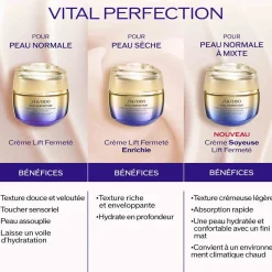 Shiseido Soin Anti-Âge|Hydratant Visage|- Vital Perfection - Crème Soyeuse Lift Fermeté